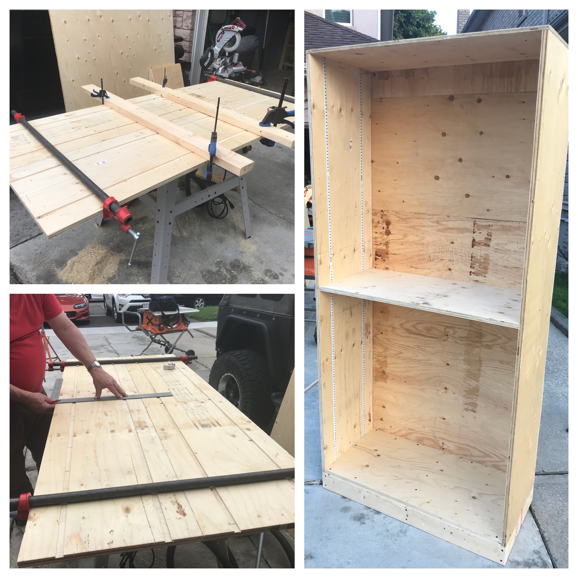 Wood Garage shelving unit