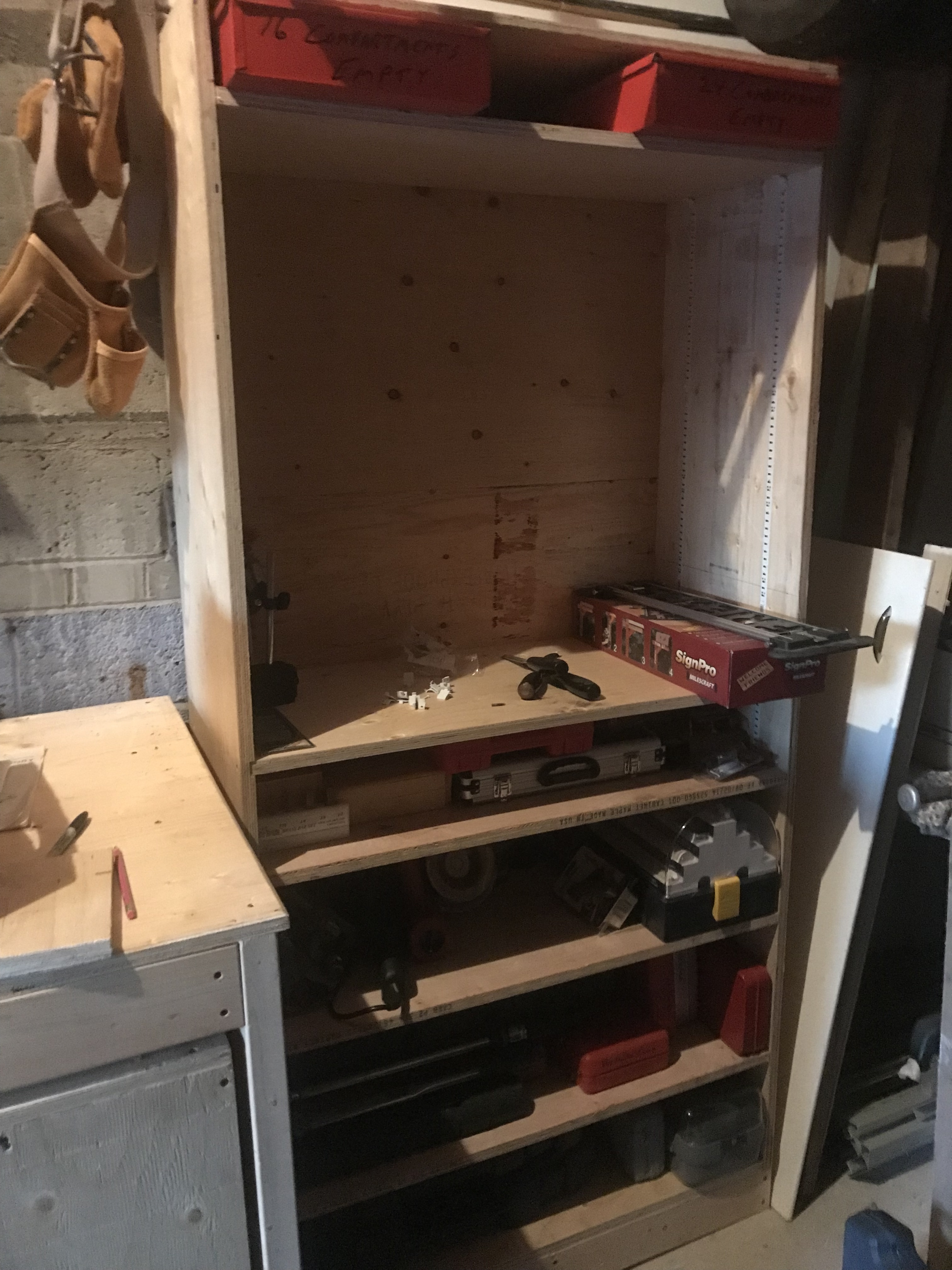 Custom woodworking shelves