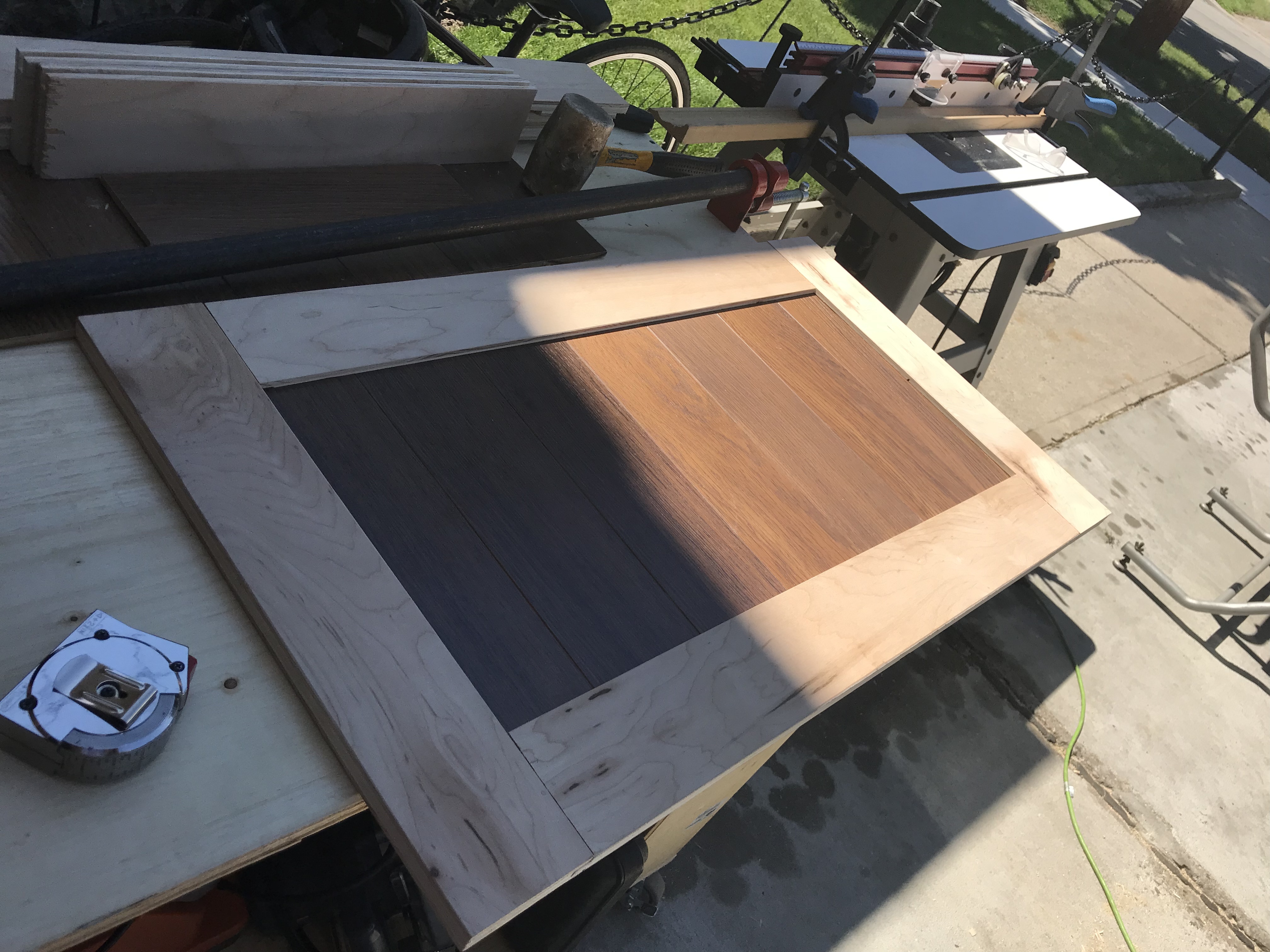 Custom plywood cabinet doors