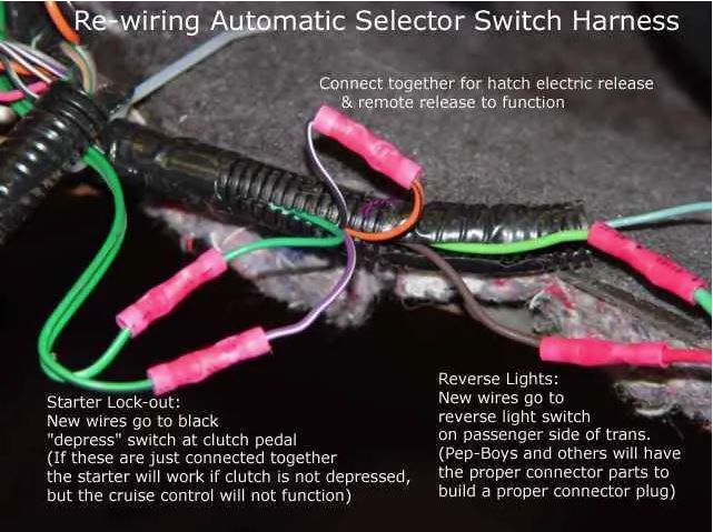 Camaro transmission swap wiring