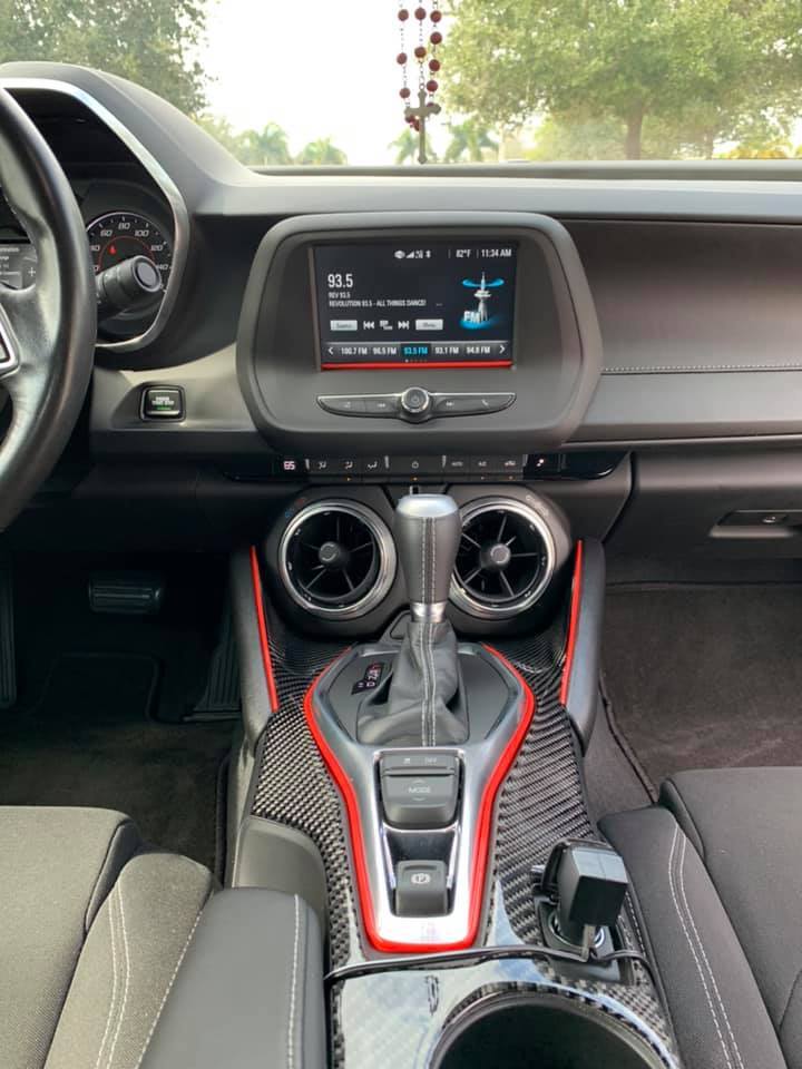 camaro carbon fiber console