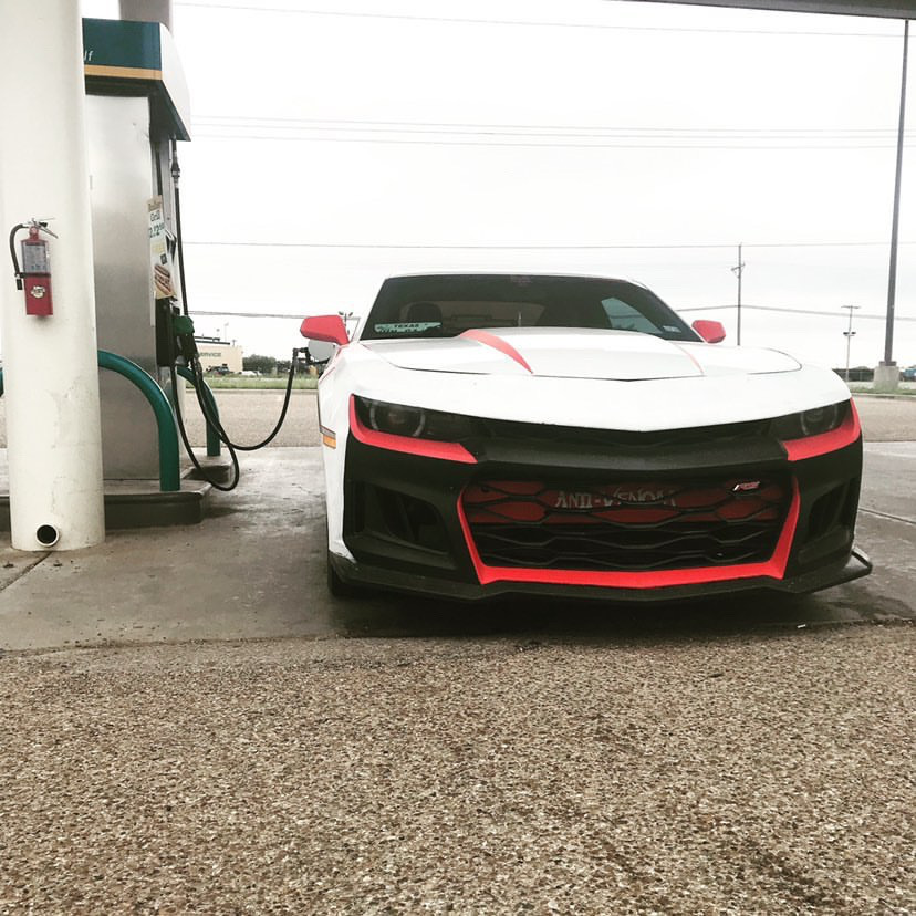 White camaro splitter lip