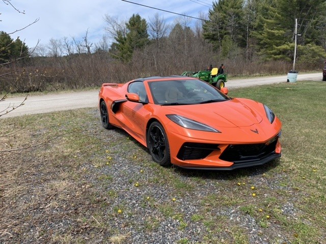 Orange corvette C8