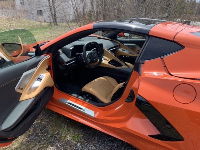 Orange corvette C8